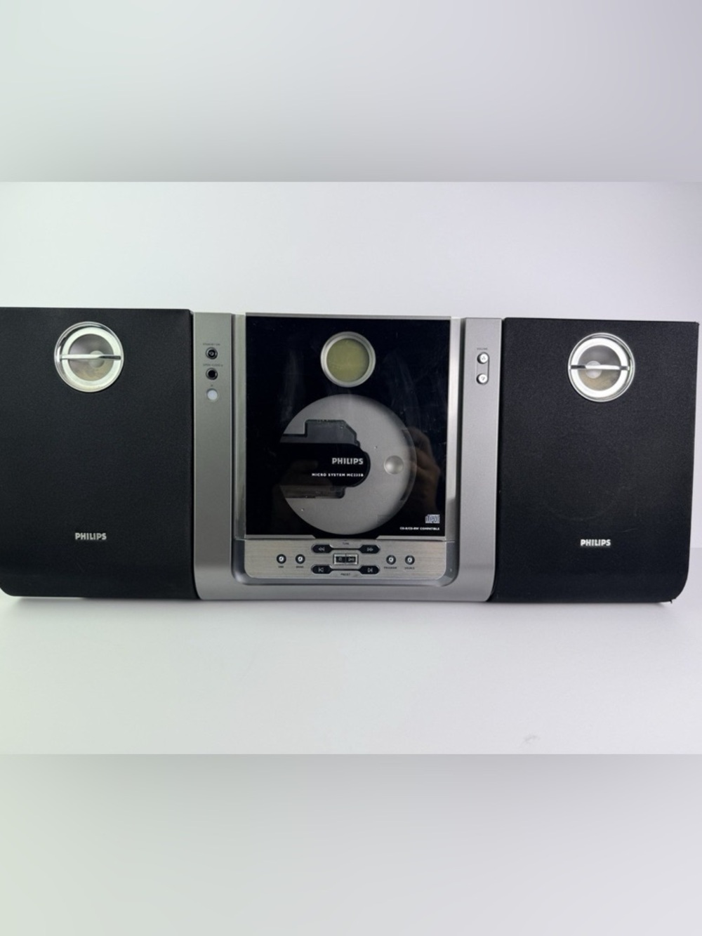 Philips MC235B/37 Micro Shelf Stereo System CD AM/FM w/ Speakers Tested Works